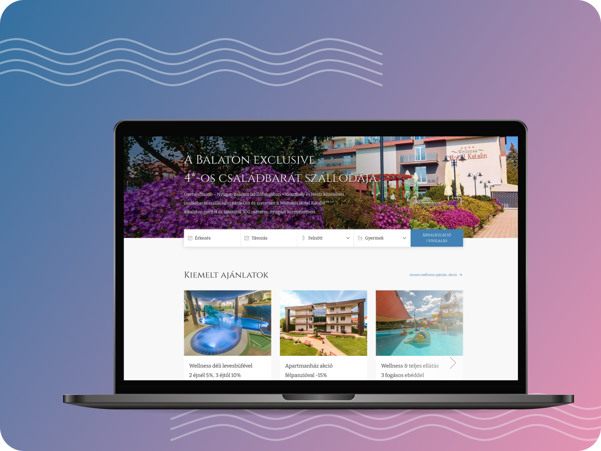 Wellness Hotel Katalin weboldal redesign