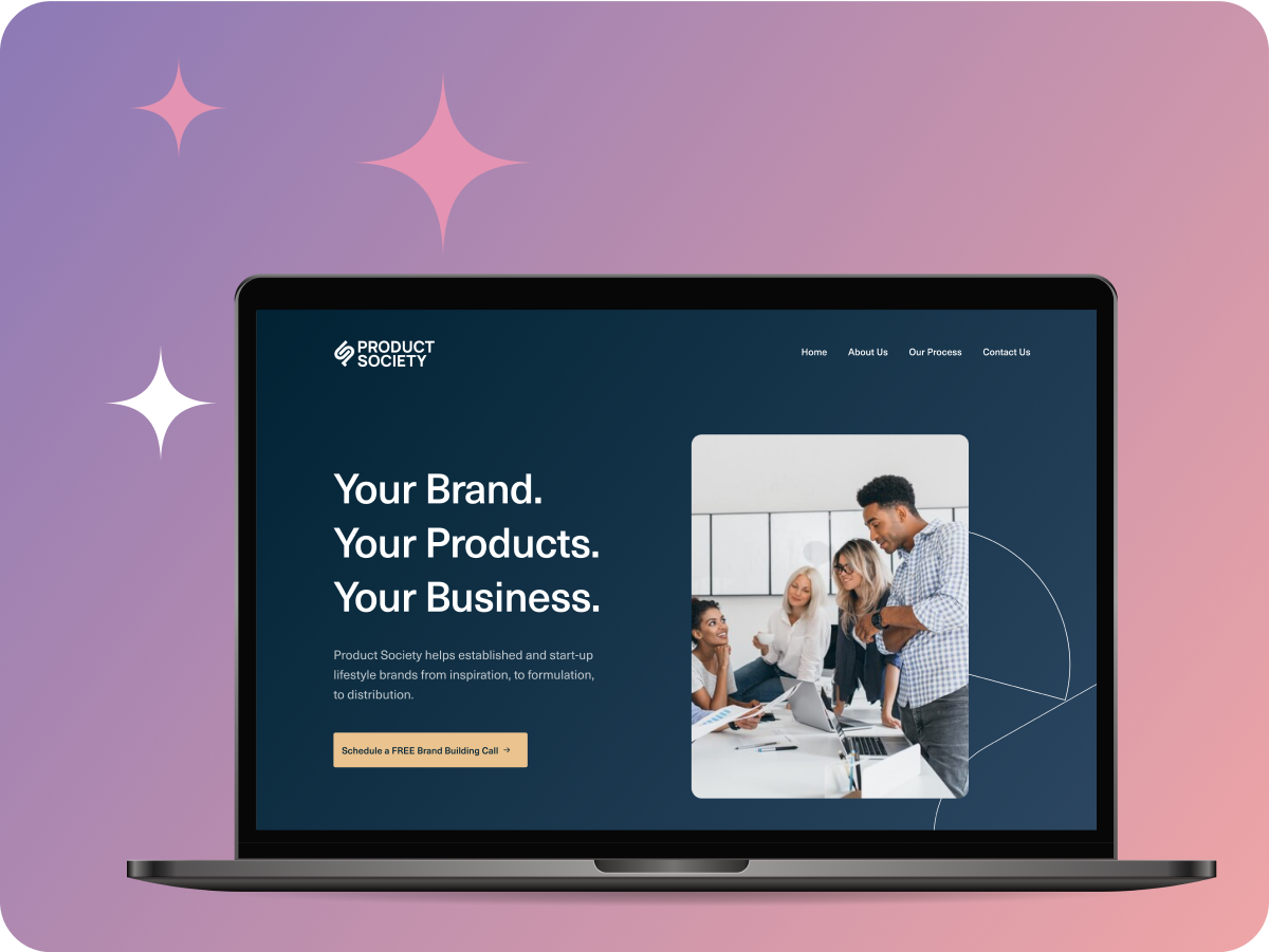 Product Society weboldal tervezés