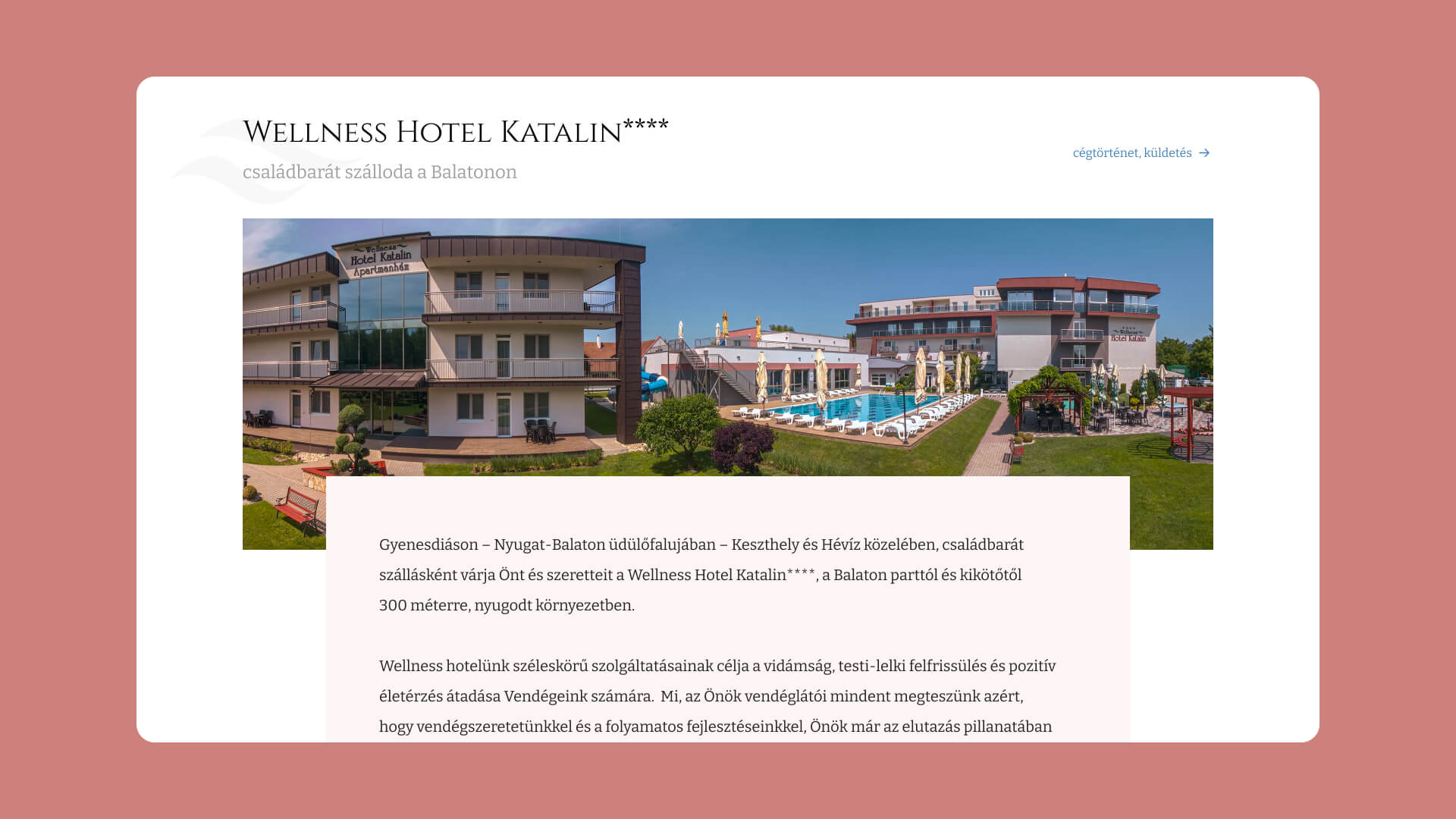 Wellness Hotel Katalin projekt képernyő 1